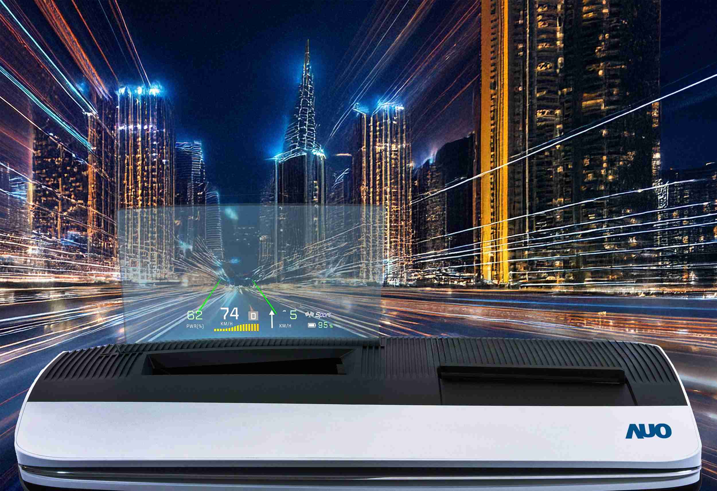 欧陆注册推出13吋Micro LED抬头显示器，，，，提供高入眼亮度、、高色彩饱和度的显示质量，，，在阳光下或黑暗中都清晰可见，，，，并利用Micro LED模块体积小的优势，，，解决车用空间有限的痛点